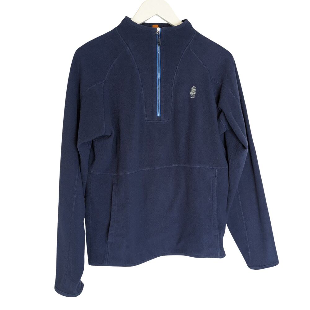 PETER MILLAR Navy Blue Thermal Flow Micro-Fleece Half-Zip Pullover Sweater S